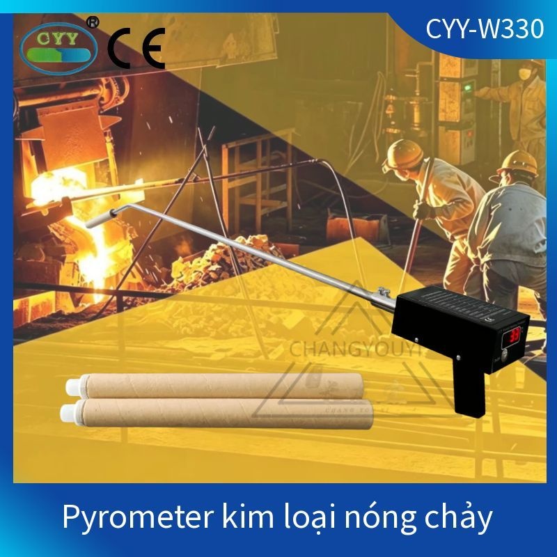 CYY-W330 Máy Đo Nhiệt Độ Gang Thép Nóng Chảy Trước Lò | Thiết Bị Đo Nhiệt Độ Kim Loại Lỏng