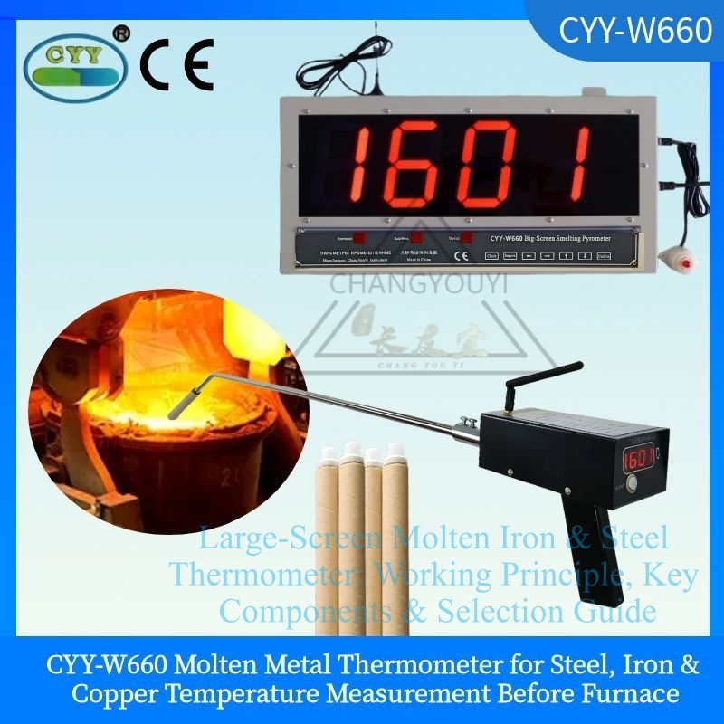 Large-Screen Molten Iron & Steel Thermometer: Working Principle, Key Components & Selection Guide for Foundry & Metallurgy